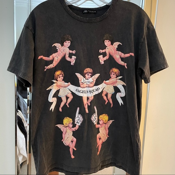 Angel Squad Distressed Tshirt | Poshmark